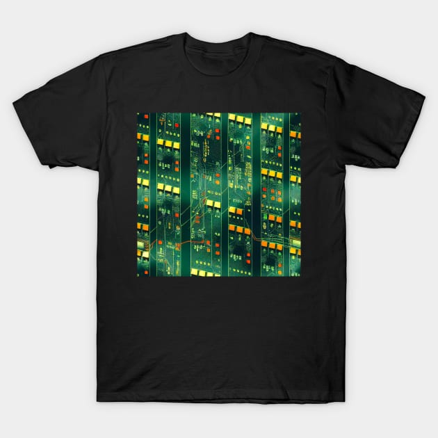 Circuitboard  electronic, computer pattern futuristic cyberpunk T-Shirt by SJG-digital